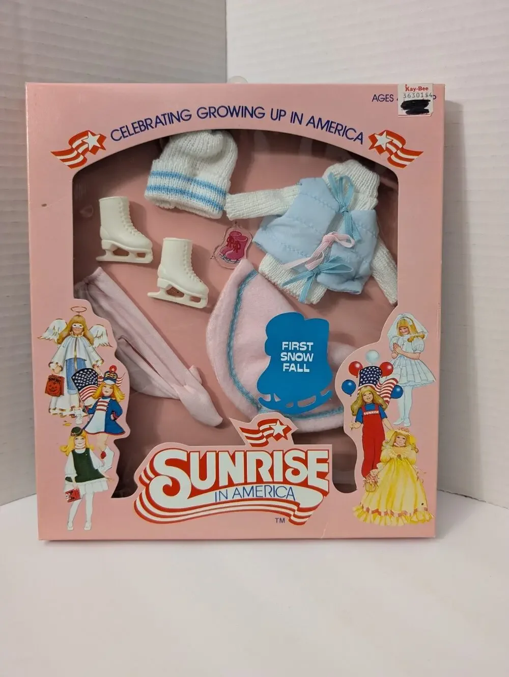 Vintage 1982 Sunrise in America First Snowfall Ice Skating Outfit Gatabox New